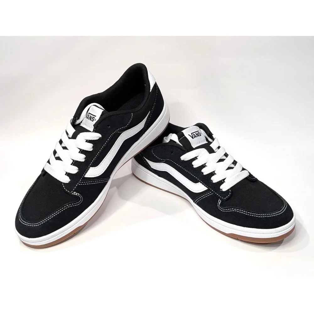 Vans Ryland LS Black/White Suede Canvas Men's Sneakers Size 12